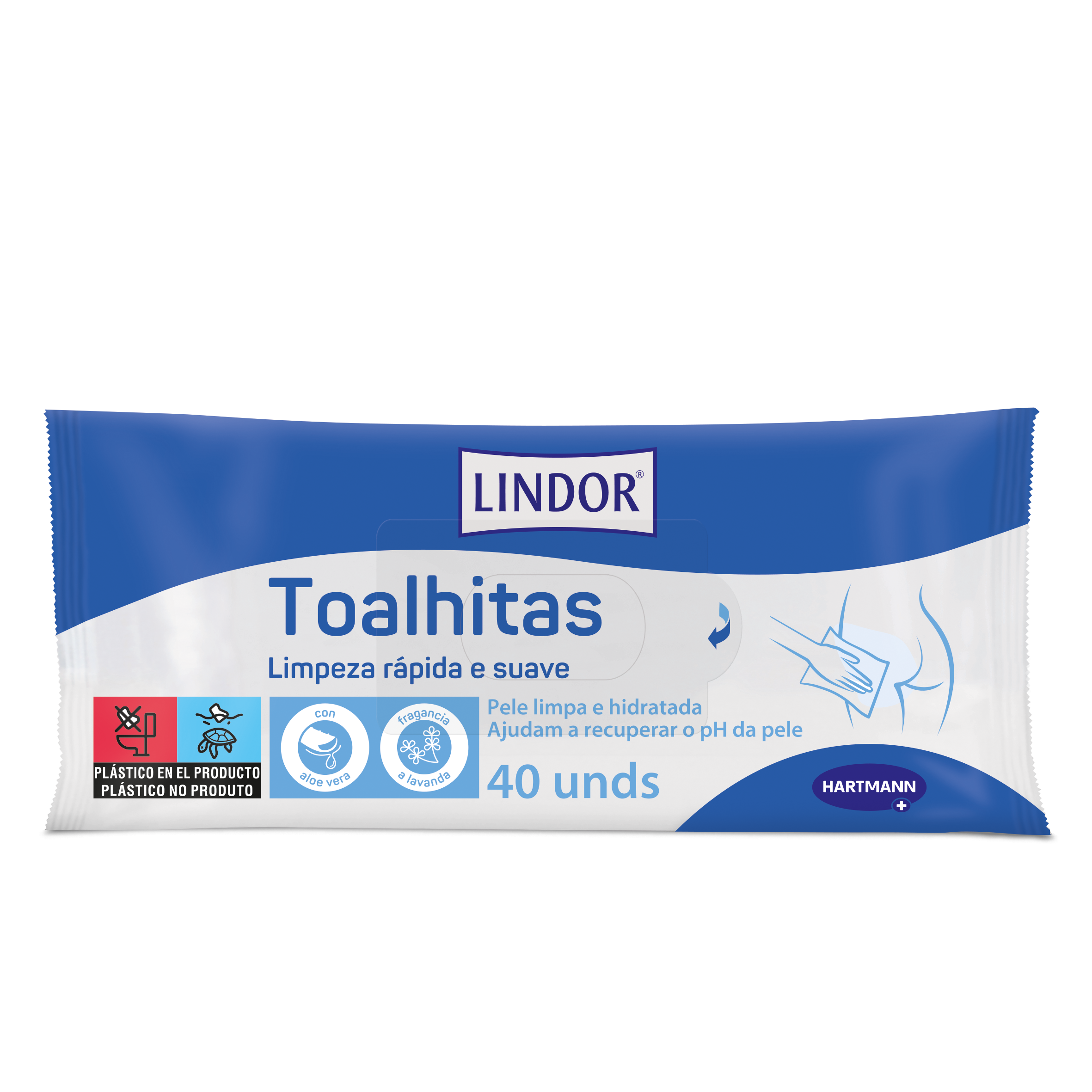 Toalhitas Húmidas Lindor 40 unidades