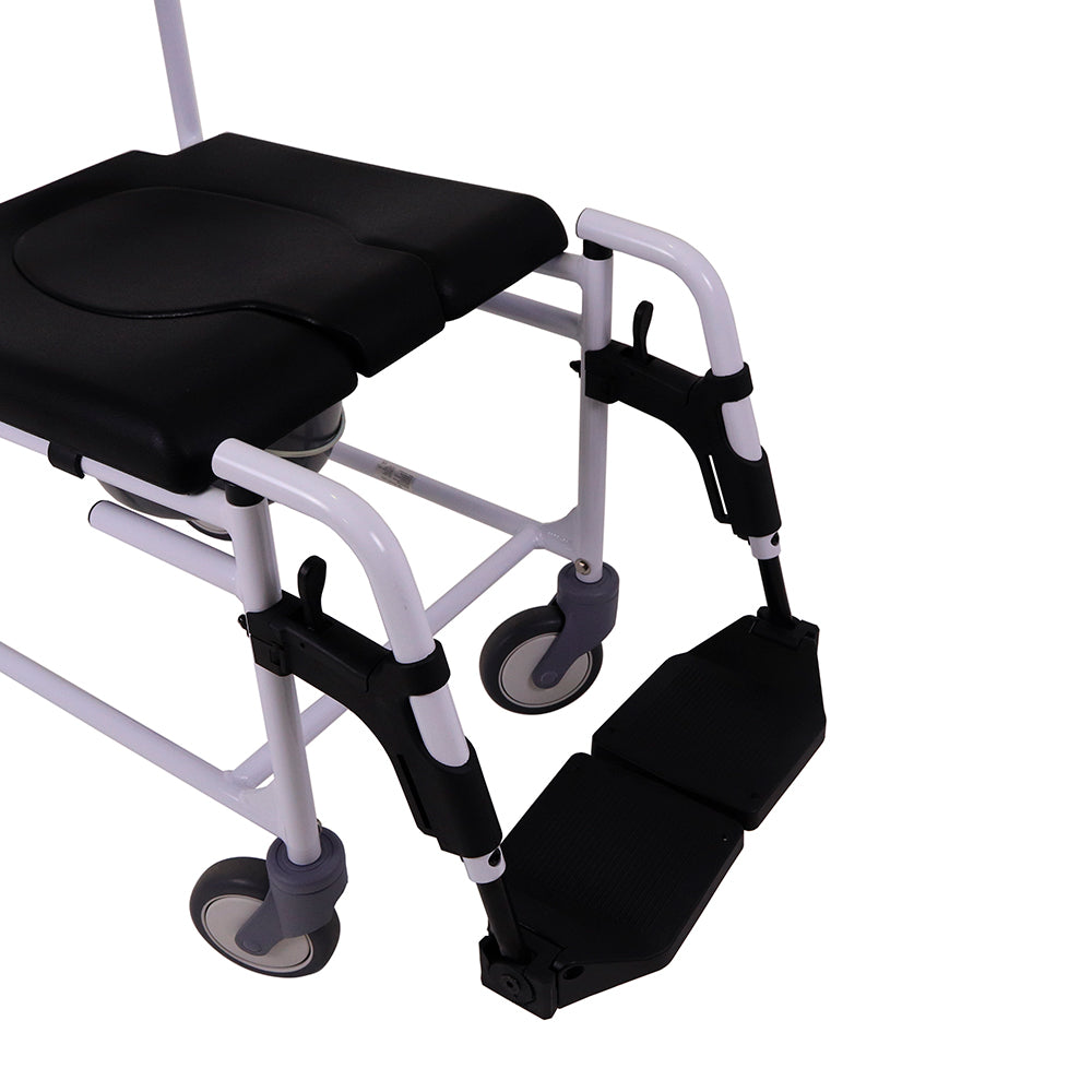 Cadeira de Banho e Sanitária com Rodas e Apoio de Pés UN4003