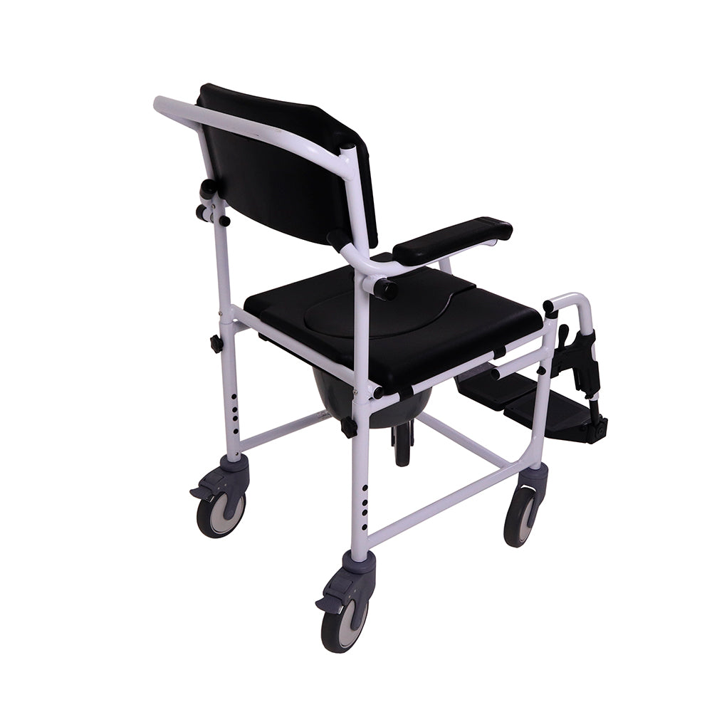 Cadeira de Banho e Sanitária com Rodas e Apoio de Pés UN4003