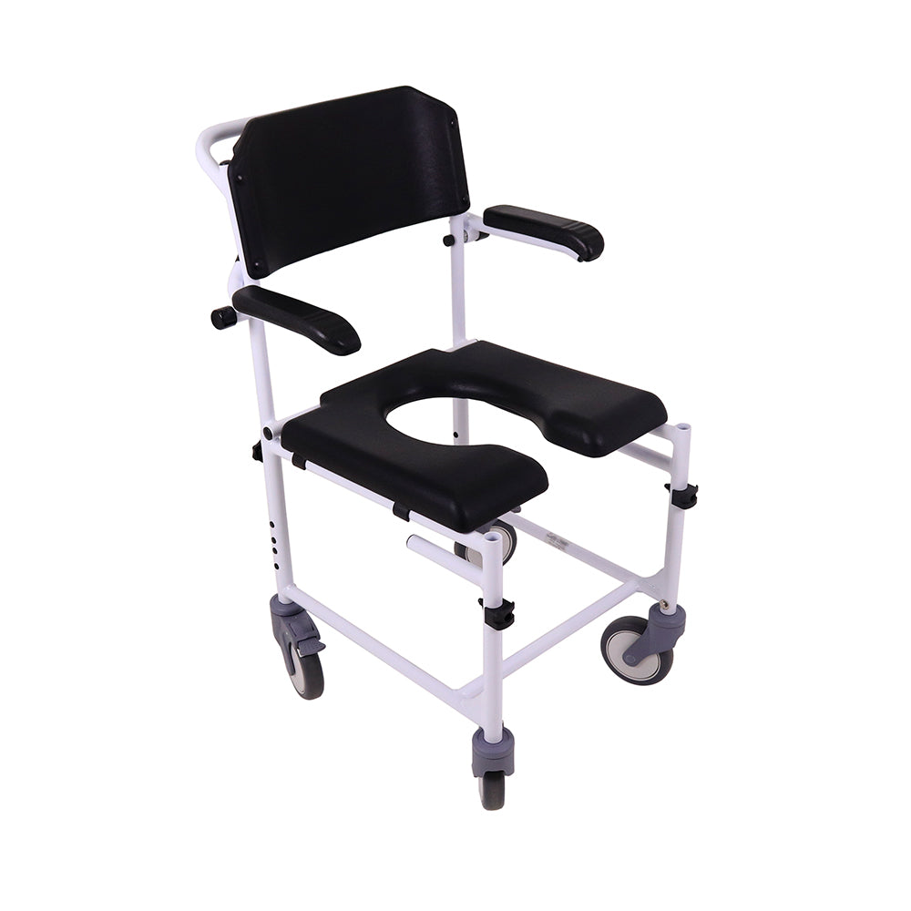 Cadeira de Banho e Sanitária com Rodas e Apoio de Pés UN4003