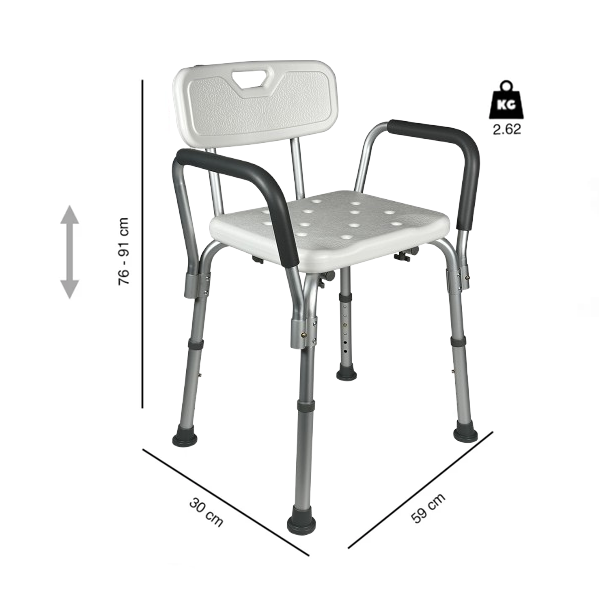 Cadeira de Banho com Apoios de Braços UN7011