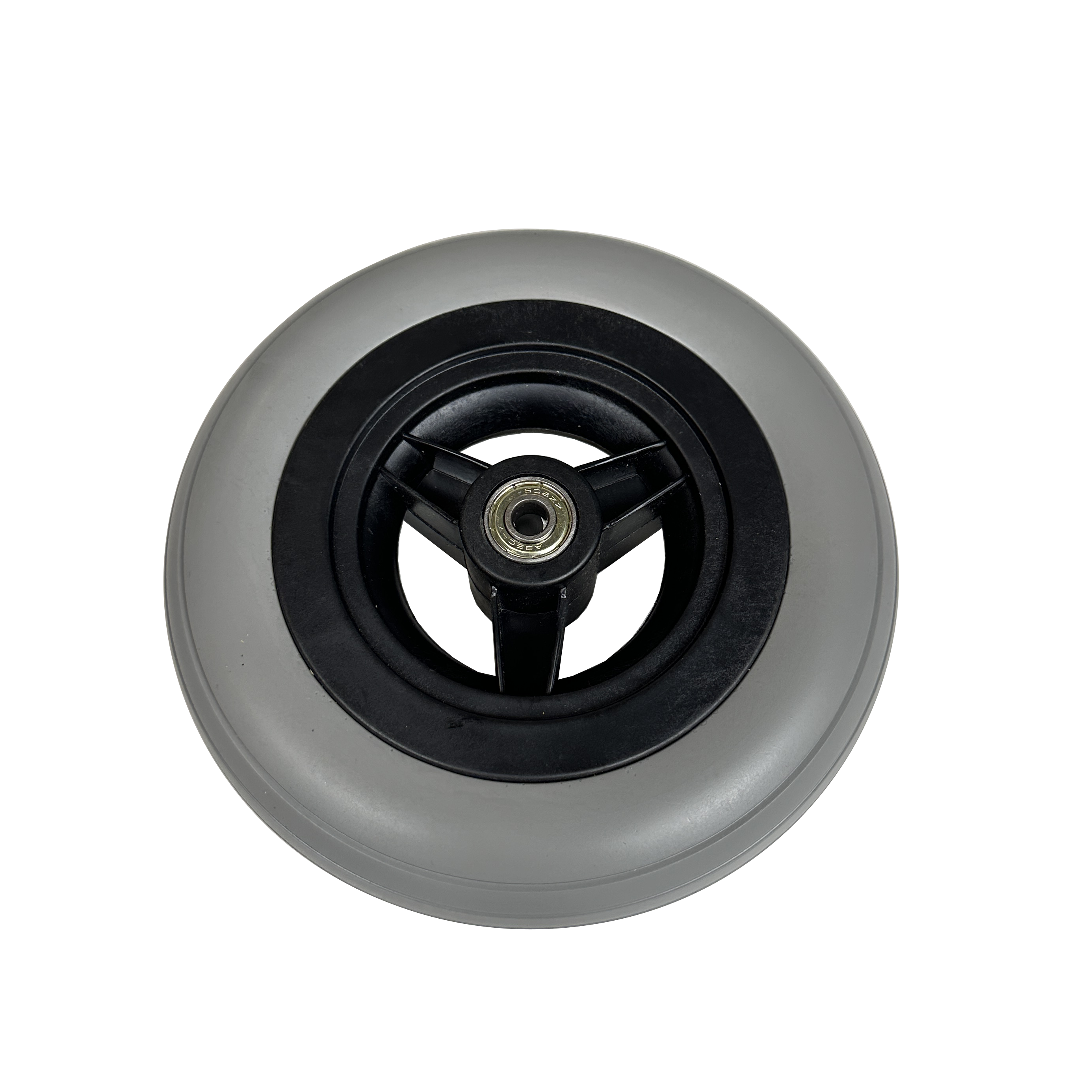 Roda Dianteira para Cadeira de Rodas UN2014 PU Maciça 7'' x 2''